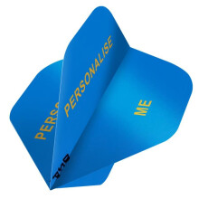 DESIGNA DARTS Personalised 75 Micron Flights | Custom Hot Foil Print Dart Flights | 10 Sets of 3 Flights, Standard, Blue (PF9011BL-PERS10)