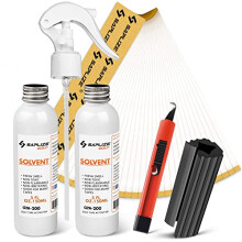SAPLIZE Golf Regripping kits with 30 Paper Tapes, 10oz Solvent, Vise Clamp and Hook Blade