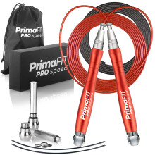 PrimaFIT Pro Speed Skipping Rope Adult Fitness for Men Women Weighted Jump Rope 3m Adjustable Self-Locking Aluminium Boxing Gym MMA Crossfit Workout
