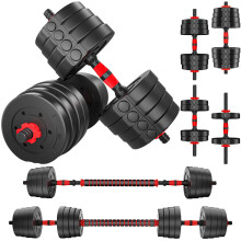 AJUMKER 30KG Dumbbells Barbell Set,Adjustable Dumbbells Barbell Set, Adjustable Lifting Training Set for Men and Women, Body Workout Home Gym Home He