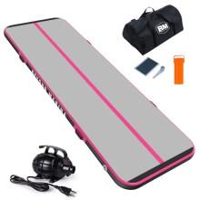 BEYOND MARINA Air Gymnastics Tumble Track 4/8 inches Thickness Inflatable Tumbling 10ft/13ft/16ft/20ft Air Mats for Home Use Training/Cheerleading/Yo