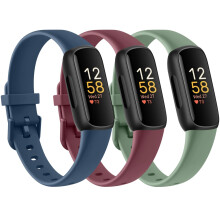 Tobfit [3 Pack] Straps compatible for Fitbit Inspire 3 Strap for Women Men, Soft Silicone Replacement Strap Wristband Watchband Accessories (3 Pack 0
