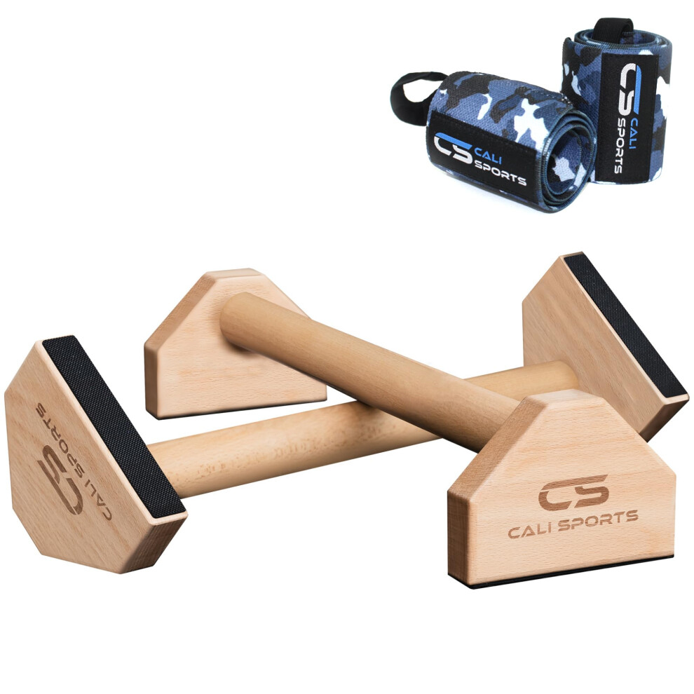 Cali Sports Calisthenics Wood Parallettes Bars Push Up Bar That Will Not S