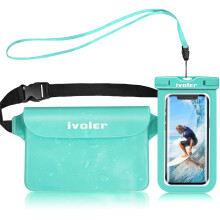 ivoler Waterproof Pouch Bag + Phone Case, Waterproof Case Dry Bag for Beach,Swim,Boating,Kayaking,Hiking,Protect Phone, Camera, Cash, Mp3, Passport,