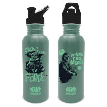 Pyramid International MDB27746 Metal Star Wars: The Mandalorian Water Bottle, Black, 700ml