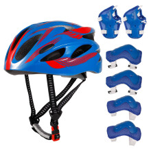 Kids Helmet Toddler Bike Helmet with Sports Gear Set Knee Elbow Pads Wrist Guards,Adjustable Toddler Helmet for 3-11 Years for Cycling,Roller Skating