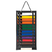 SUMNACON 12 Belts Martial Arts Belt Holder Black Karate Taekwondo Belt Organizer Wall Hanging Martial Arts Belt Display Holder Belt Hanger for Marti