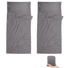 BREENHILL Sleeping Bag Liner, Camping Sheets & Travel Sheet, Hostels & Traveling Adult Sleep Sack for Backpacking, Hotels Lightweight Single & Double