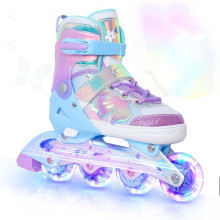 Kids Inline Skates for Girls and Boys -Purple Blades Roller for Kids Youth Age 7 8 9 10 - Adjustable All Light up Wheels Indoor Outdoor Sports Birthd