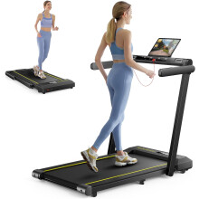 2 In 1 Home Folding Treadmill Dual LED Screen 25HP Silent Treadmill 16KMH B