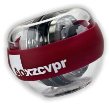 Aoxzcvpr gyro power gyroscope ball auto start wrist exerciser torque ball with LED Lights for hand trainer for sports enthusiasts.(Angela Red)
