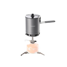 Fire-Maple Petrel 265g Ultralight Camping Cooking Set with Aluminum Pot, Greenpeak Stove, Titanium Gas Canister Stand | Fast Boiling Outdoor Cookware