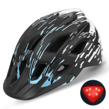 Bike Helmet, Lightweight Bicycle Helmets with Tail Light & Detachable Visor, 21 Vents Cycling Helmet for Adults, Mountain & Road Cycle Helmet for Men