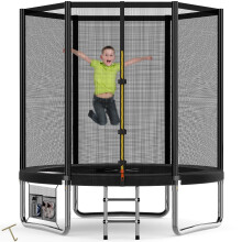 Devoko 6ft/ Secure Kids Trampoline - GS certificate Garden Trampoline Safety Net & Reinforced Steel Frame | Super Stable for Children 6-12 Years | Pr