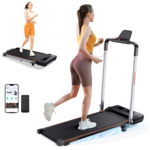 HomeTro Walking Pad With Incline 7%, Treadmills For Home Foldable, 2.5HP Ultra-Quiet Compact Folding Under Desk Treadmill with Handle, 12 Modes Runni