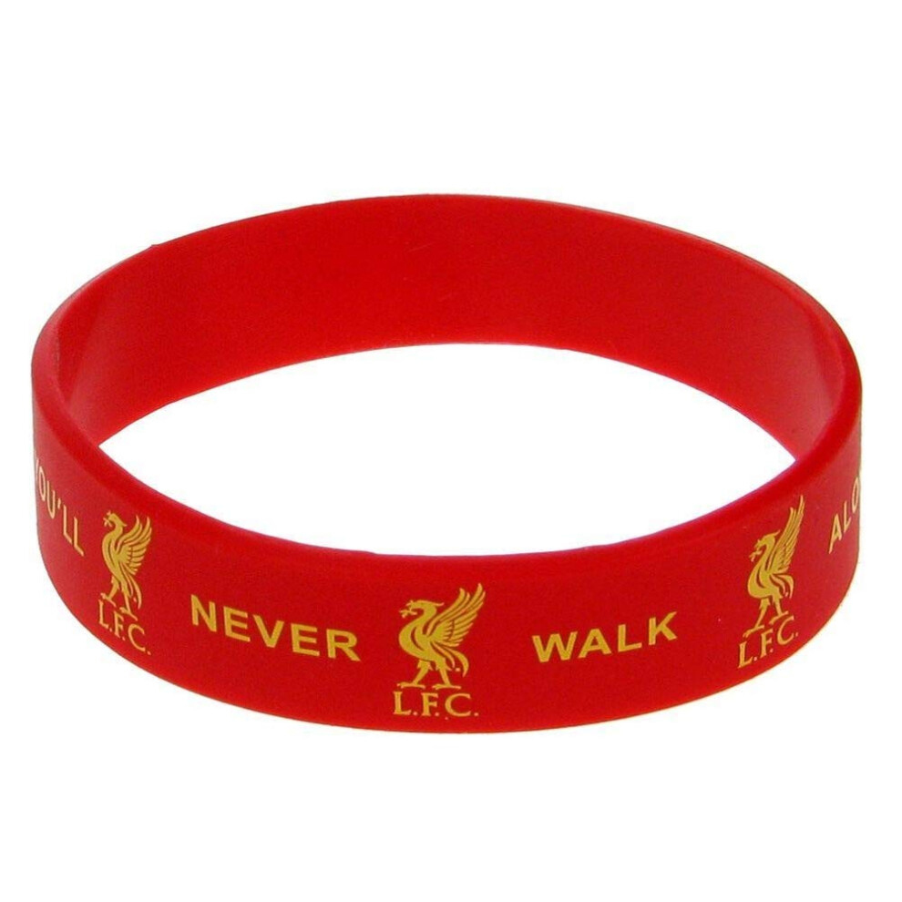 Liverpool F.c. Official Liverpool Fc Ynwa Rubber Bracelet Red