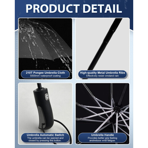 Victoper Umbrella Golf Folding Windproof Large 54 InchLarge Umbrella Double 2
