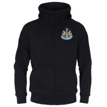Newcastle United FC Official Football Gift Mens Fleece Zip Hoody Black Large