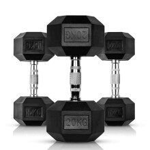 EXTREME FITNESS Hex Dumbbell Rubber Weight Sets 1KG 50KG 2 x 1KG