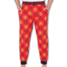 Manchester United FC Official Mens Lounge Pants Pyjama Bottoms Red Medium
