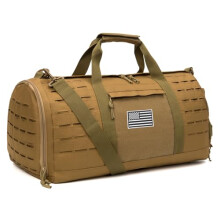 QT&QY 40L Military Tactical Duffle Bag for Men - Sport Gym Fitness Tote Travel Shoe Compartment Football Weekender Training Workout Bag