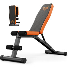 naspaluro Weight Bench Adjustable Full Body Exercise Folding Fitness Workout Bench with 7 Positions Exercise Bench for Weight Lifting Sit Up Abdomi