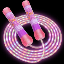 Skipping Rope Kids Adjustable LED Jump Rope for Girls Boys, Skipping Rope for Exercise Workout Indoor Outdoor Christmas and Birthday Gifts