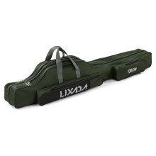 Lixada Portable Folding Fishing Rod Reel Bag for Outdoor Fishing Carrier 130cm Army green