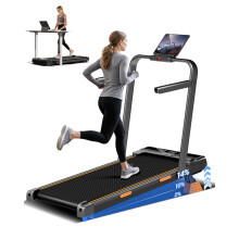 LONTEK Walking Pad with 14% Adjustable Incline, Folding 3 in 1 Portable Under Desk Running Machine for Home Office, 2.5HP Treadmill with Handles, Rem