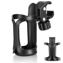 AumoToo Bike Cup Holder, 360 Degrees Rotation Drink Water Bottle Cages Stroller Cup Holders for Bicycles, Mountain Bikes, Baby Strollers and Wheelcha