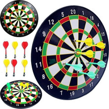 GadgetZone Magnetic Dart Board - Metal Set of 6 Darts Realistic Dart Experience Board Games - Family Game, Darts for Adults, Children's Game, Party G