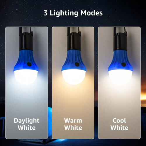 Lepro Camping Lights Battery Powered Tent Lights Warm White and Daylight Mo 1