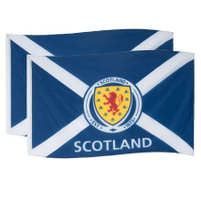 Scotland Official Football Gift 5x3ft 2 Pack Crest Body Flag
