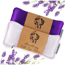 Hihealer Silk Eye Pillow 2 Pack Set - Lavender Weighted Compress Mask for Sleeping, Yoga, Spa, Meditation - Moist Heat & Cold Therapy - Self Care Rel