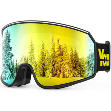 YOZISS Ski Goggles for Men Women,Snowboard Goggles OTG Ski Glasses with UV400 protection,Anti Fog REVO coated Ski Glasses Suitable for Snowboarding,S