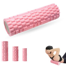 Foam Roller - LULUWA Yoga Exercise Rollers for Deep Tissue Muscle Massage Trigger Point Muscles Therapy (45 x 14cm, Pink)