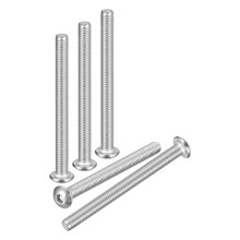 DTGN M5-0.8x60mm Button Head Socket Cap Screws - 8Pack - Good for Road Bicycle, Mountain Bike, Auto, Motorcycle - 304 Stainless Steel Whitewashed - H