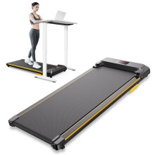 UREVO Under Desk Treadmill 1-6 km/h, Portable Walking Pad with built-in Wheels, Compact Treadmills for Home with Double Shock Absorption, Remote Cont