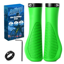 Adiwo Non-Slip Handlebar Grips, 1 Pair Professional Bike Handlebar Grips, Adult Mountain Bike Grips with Soft Anti-Slip Rubber, Ergonomic, Comes with