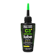 Muc-Off C3 Dry Weather Ceramic Lube - Ultra Durable Biodegradable Bike Chain Oil with Ceramic Coating and UV Dye - Reduces Friction for Road, Mountai