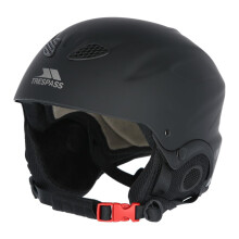 Trespass Unisex Ski Helmet Skyhigh - White/Black/Brown, Goggle Retainer, Removable Ear Pads, Quick Release Buckle, CE EN1077, Adjustable Fit, M/L, Li