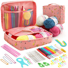 Odisea Creativa: Kit completo de ganchillo, ganchos ergonómicos, ¡Embárcate en tu aventura creativa con estilo! (Juego de ganchos de viaje)