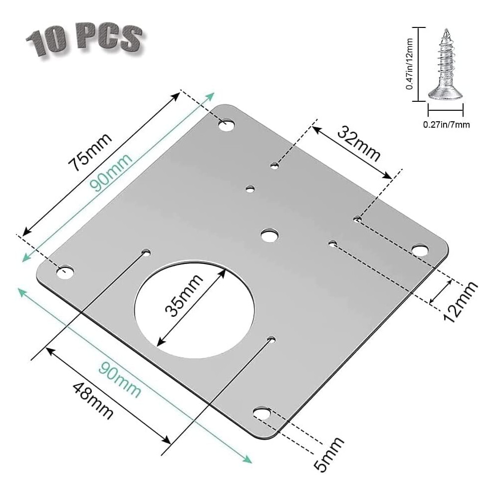 Hinge Repair Kit, Stainless Steel Door Hinge Repair Thicken Material For Long Service Life, Corrosion Resistant Rust-Proof Fit Most Cabinet Hinges 9169997163226