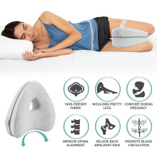 Leg & Knee Pillow for Side Sleepers, Ergonomic Design for Sciatica Pain Relief, Memory Foam Leg Pillow with Sleeping Support for Men & Women