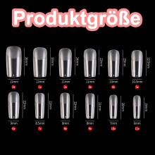 Extra korte vierkante nageltips, zachte geltips, voorgepolijst, sneldrogend zonder vijlen, halfmatte afwerking, geschikt voor salon- en