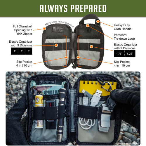 Maxpedition Hard-Use Gear 9006209-SSI Maxpedition Micro Pocket Organizer Black - multi, N/A 1