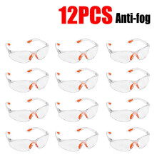 Impact-proof Safety Eyewear, Clear Lens Anti-scratch, Ideal For Outdoor Workers, Wrap-around Design With Integral Side Shields And Brow Guards (1)
