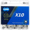 KMC Unisex's X10 Chain, Silver/Black, 114 Link 1