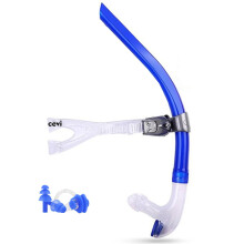 Focevi swim snorkel for lap swimming,adult swimmers snorkeling gear for swimming snorkel training in pool and Open Water,Center Mount Comfortable Sil