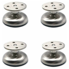 Anti-slip Rubber Base, Stainless Steel Cabinet Feet for Easy Installation, Mid-century Modern Design, 4 Pack